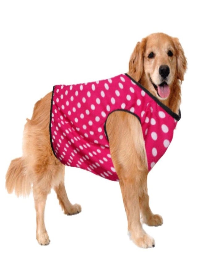Sage Square Crazy Printed Dog T-Shirt, Trending Dog T-Shirt, Ultra Soft & Light Weight, Comfortable & Breathable Dog Apparel, Trendy Outfit (Medium - 16 inch) (Polka Pink) - Image 1
